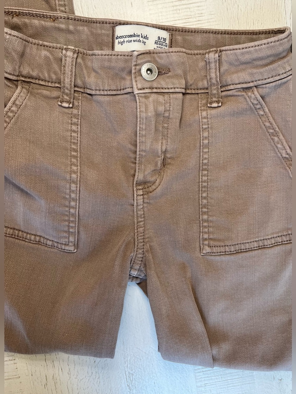 Abercrombie Kids High Rise Wide Leg Utility Pants Brown Size 9/10 - Picture 3 of 7